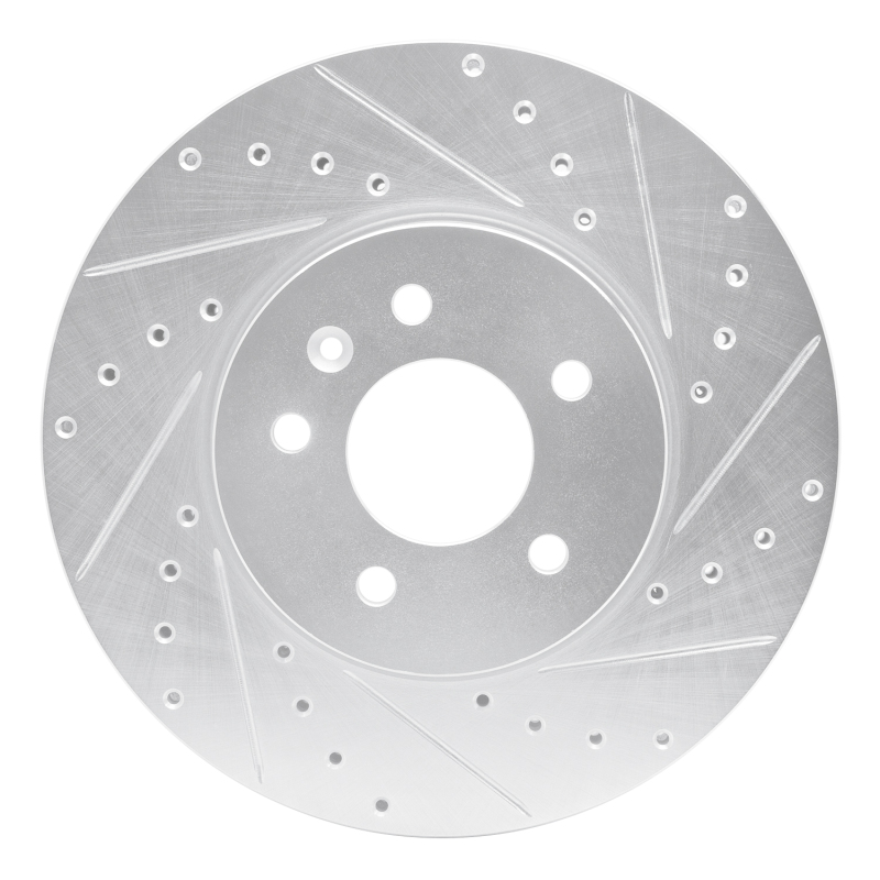 Picture of RNC Brake Rotor - Drill & Slot - R1 13-25 Cadillac ATS Front Right Drilled & Slotted Silver Brake Rotor rnc631-46035R
