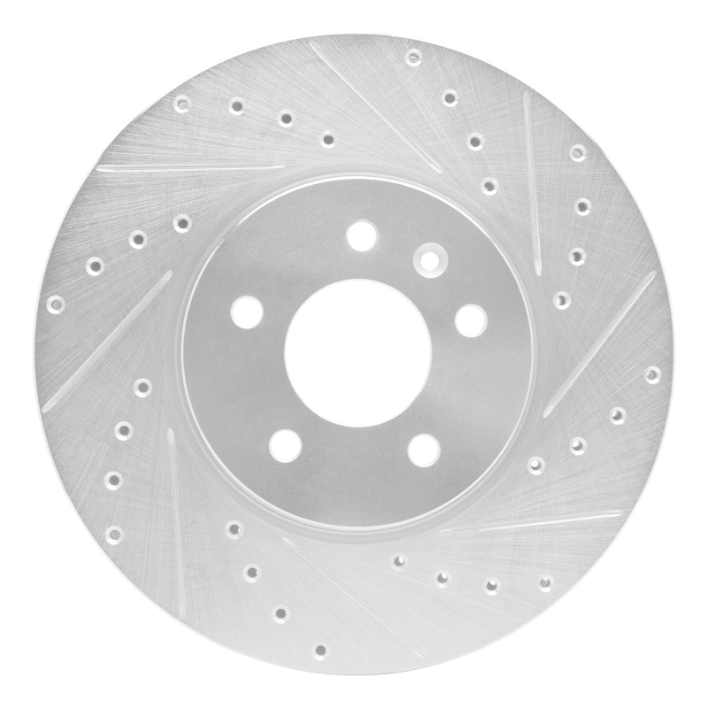 Picture of RNC Brake Rotor - Drill & Slot - R1 14-19 Buick CASCADA Front Right Drilled & Slotted Silver Brake Rotor rnc631-46037R