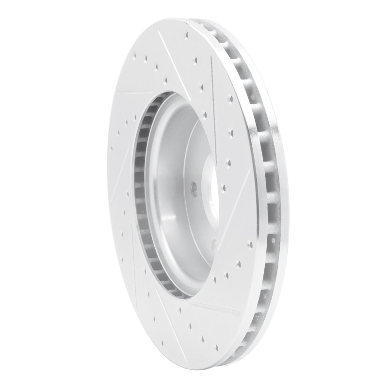 Picture of RNC Brake Rotor - Drill & Slot - R1 13-25 Cadillac ATS Front Left Drilled & Slotted Silver Brake Rotor rnc631-46035L