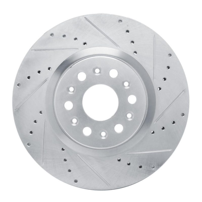 Picture of RNC Brake Rotor - Drill & Slot - R1 17-25 Buick Enclave Front Right Drilled & Slotted Silver Brake Rotor rnc631-46047R