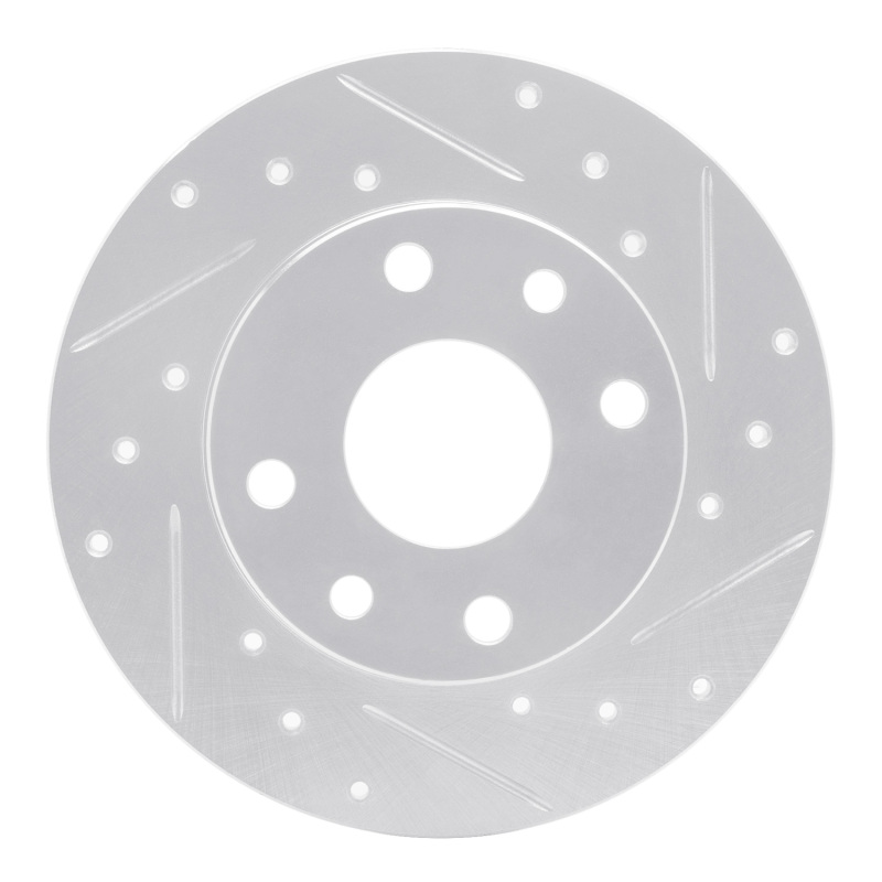 Picture of RNC Brake Rotor - Drill & Slot - R1 85-89 Chevrolet SPECTRUM Front Right Drilled & Slotted Silver Brake Rotor rnc631-47001R