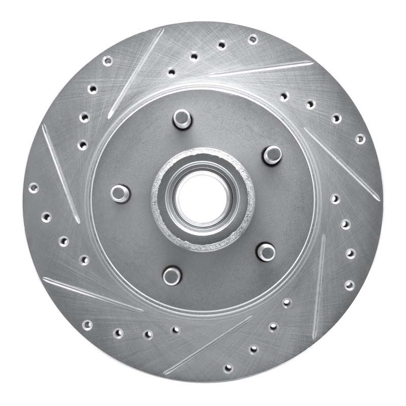 Picture of RNC Brake Rotor - Drill & Slot - R1 77-78 Buick Riviera Front Left Drilled & Slotted Silver Brake Rotor rnc631-47006L