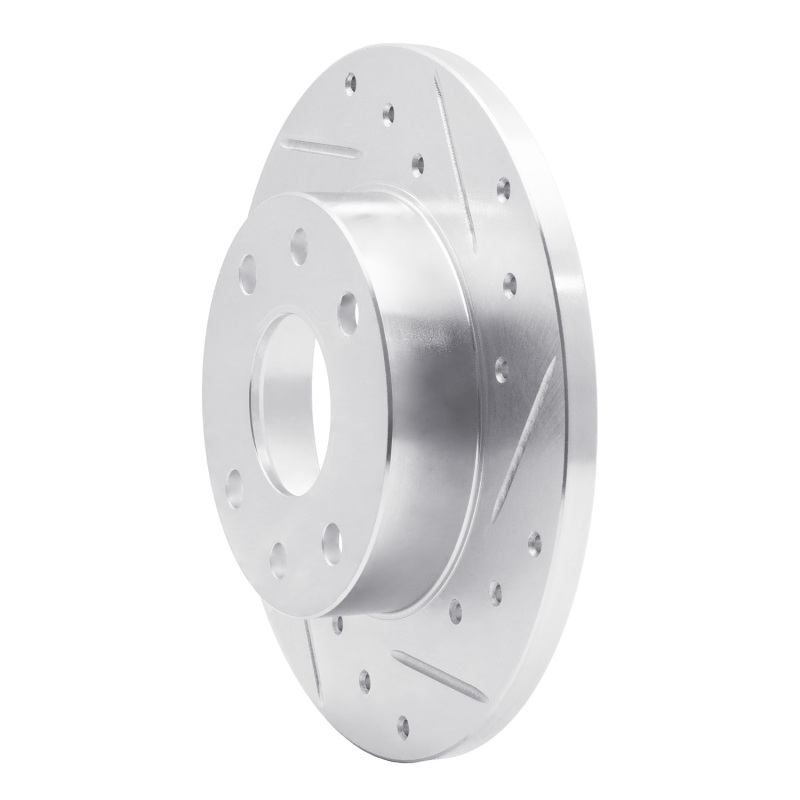 Picture of RNC Brake Rotor - Drill & Slot - R1 85-89 Chevrolet SPECTRUM Front Right Drilled & Slotted Silver Brake Rotor rnc631-47001R