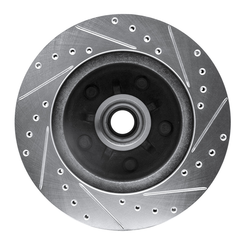 Picture of RNC Brake Rotor - Drill & Slot - R1 77-78 Buick Riviera Front Left Drilled & Slotted Silver Brake Rotor rnc631-47006L