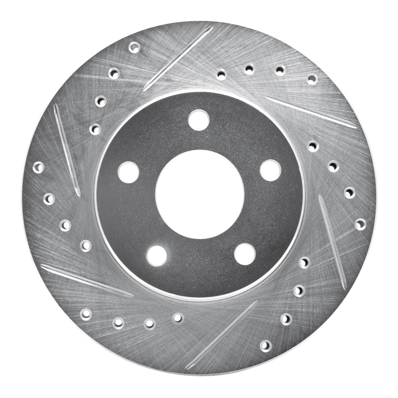 Picture of RNC Brake Rotor - Drill & Slot - R1 85-91 Buick SKYHAWK Front Left Drilled & Slotted Silver Brake Rotor rnc631-47018L