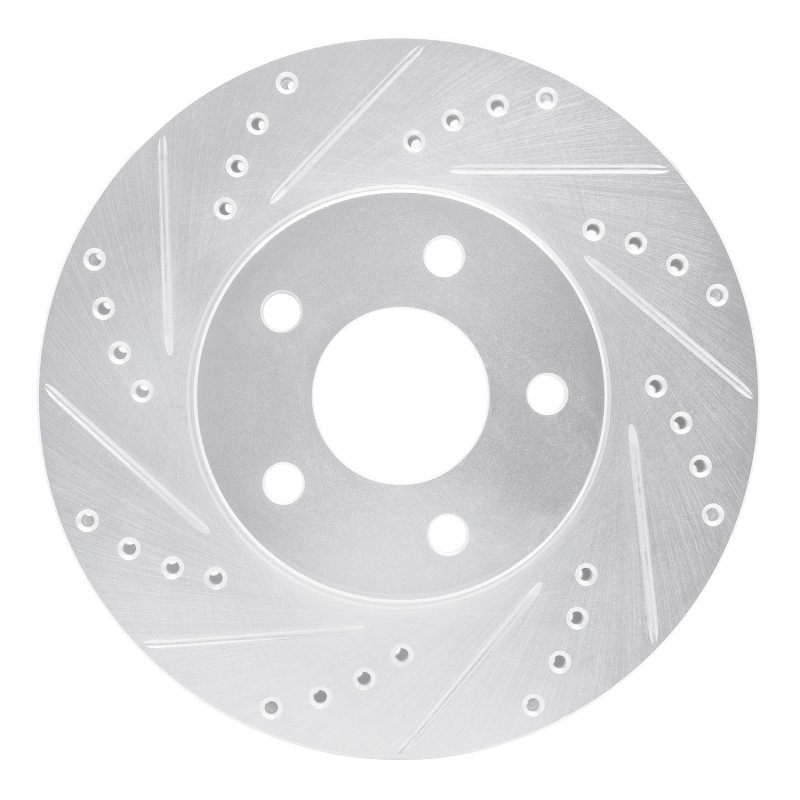 Picture of RNC Brake Rotor - Drill & Slot - R1 07-10 Chevrolet COBALT Front Left Drilled & Slotted Silver Brake Rotor rnc631-47036L