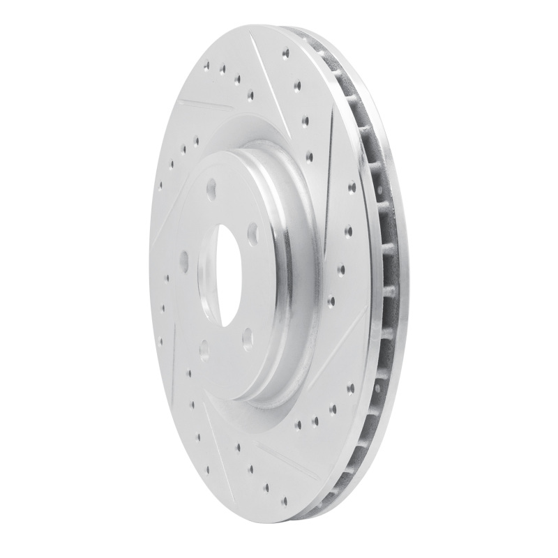 Picture of RNC Brake Rotor - Drill & Slot - R1 07-10 Chevrolet COBALT Front Right Drilled & Slotted Silver Brake Rotor rnc631-47037R