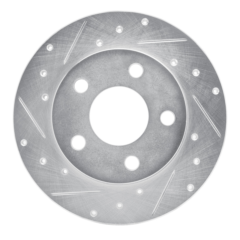 Picture of RNC Brake Rotor - Drill & Slot - R1 04-16 Buick LaCrosse Rear Left Drilled & Slotted Silver Brake Rotor rnc631-47042L