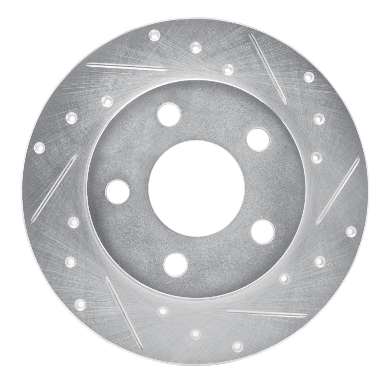 Picture of RNC Brake Rotor - Drill & Slot - R1 04-16 Buick ALLURE Rear Right Drilled & Slotted Silver Brake Rotor rnc631-47042R