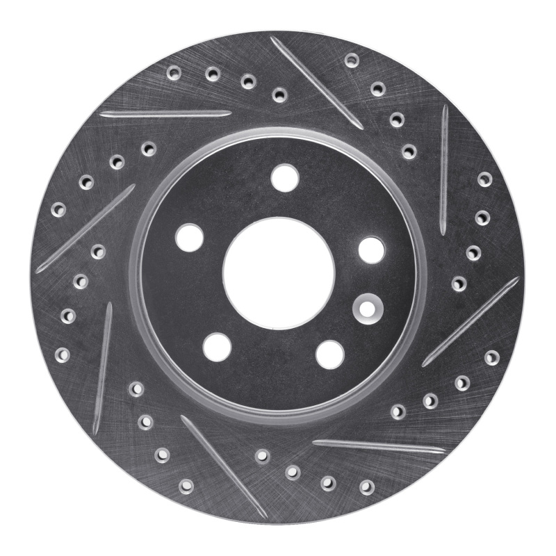 Picture of RNC Brake Rotor - Drill & Slot - R1 11-23 Chevrolet CRUZE (Mexico) Front Right Drilled & Slotted Silver Brake Rotor rnc631-47043R