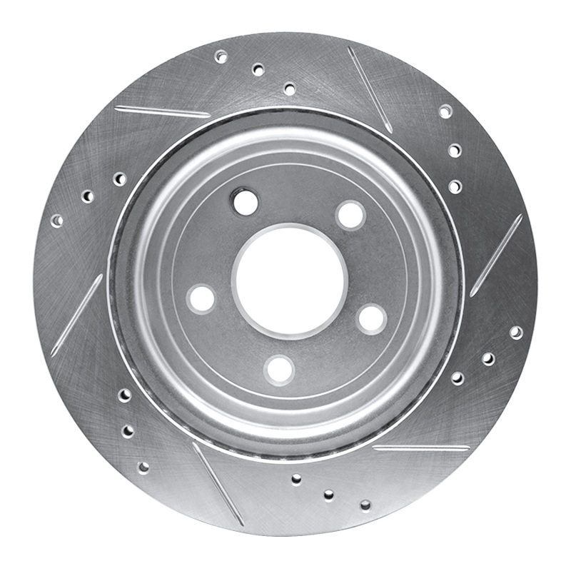 Picture of RNC Brake Rotor - Drill & Slot - R1 08-10 Chevrolet COBALT Rear Left Drilled & Slotted Silver Brake Rotor rnc631-47038L