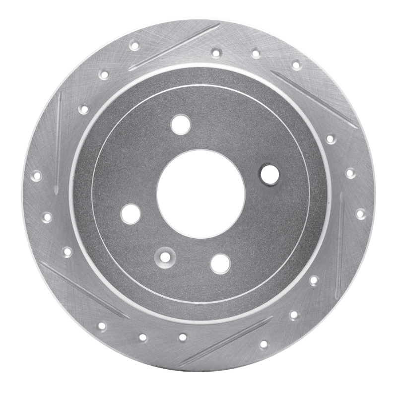 Picture of RNC Brake Rotor - Drill & Slot - R1 14-16 Chevrolet SPARK EV Rear Left Drilled & Slotted Silver Brake Rotor rnc631-47048L