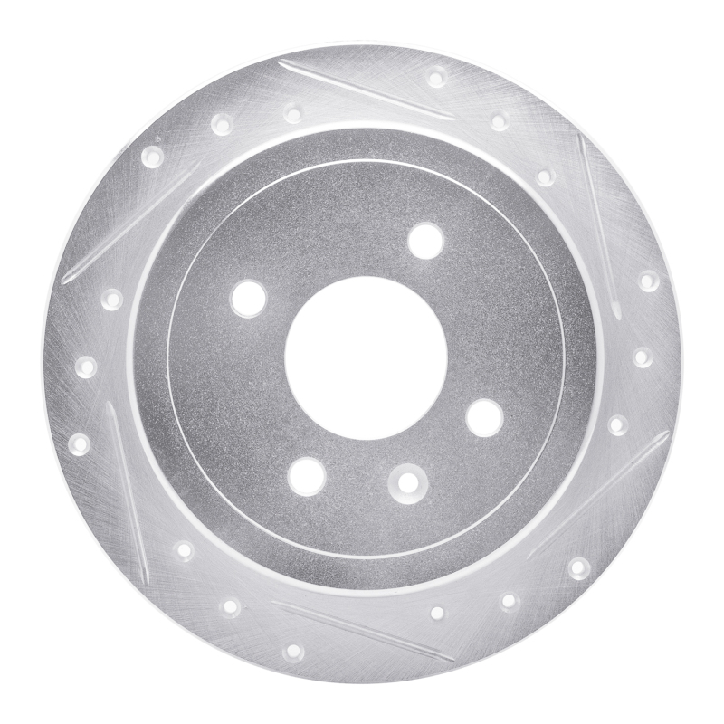 Picture of RNC Brake Rotor - Drill & Slot - R1 14-16 Chevrolet SPARK EV Rear Right Drilled & Slotted Silver Brake Rotor rnc631-47048R