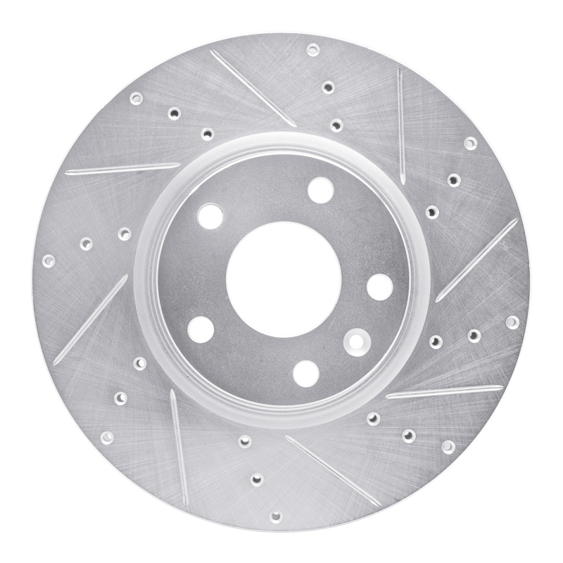 Picture of RNC Brake Rotor - Drill & Slot - R1 14-19 Chevrolet Corvette Front Right Drilled & Slotted Silver Brake Rotor rnc631-47050R
