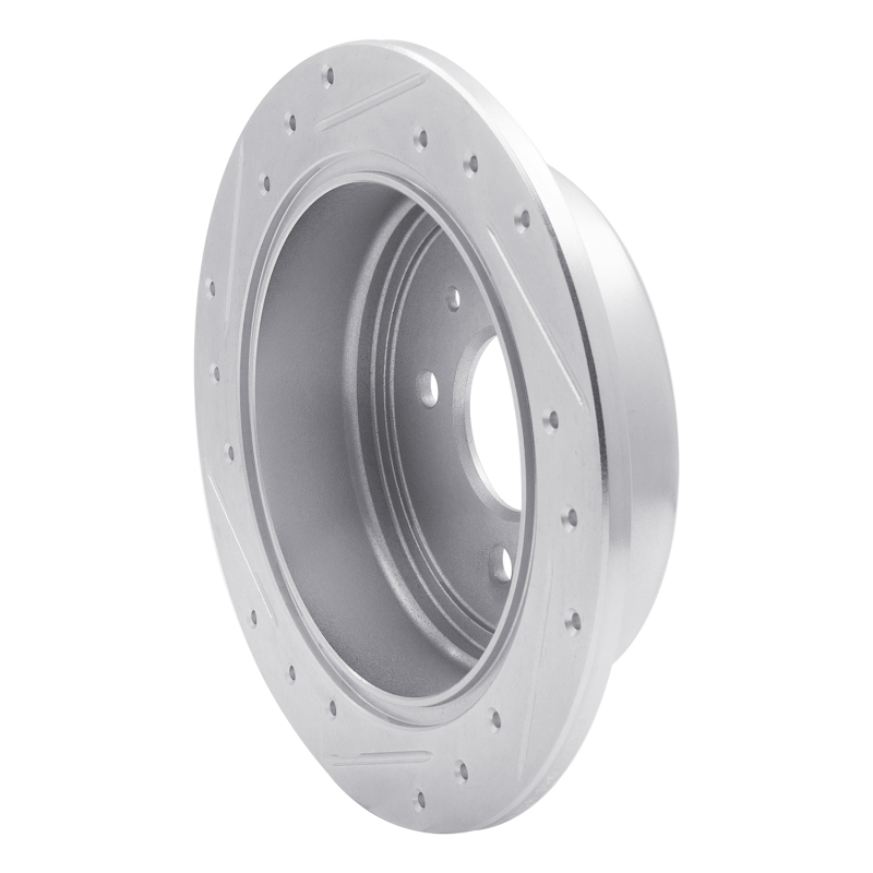 Picture of RNC Brake Rotor - Drill & Slot - R1 14-16 Chevrolet SPARK EV Rear Right Drilled & Slotted Silver Brake Rotor rnc631-47048R