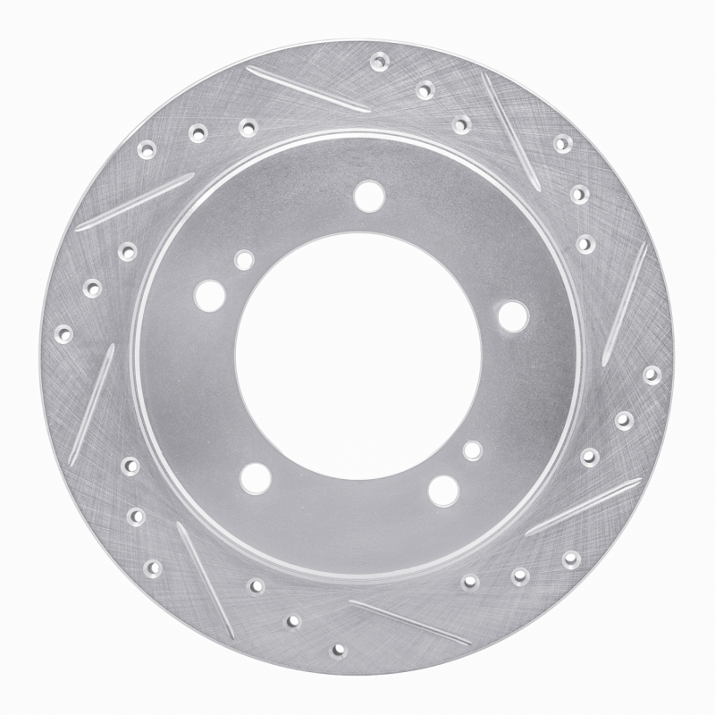 Picture of RNC Brake Rotor - Drill & Slot - R1 91-98 Chevrolet Tracker Front Right Drilled & Slotted Silver Brake Rotor rnc631-47059R