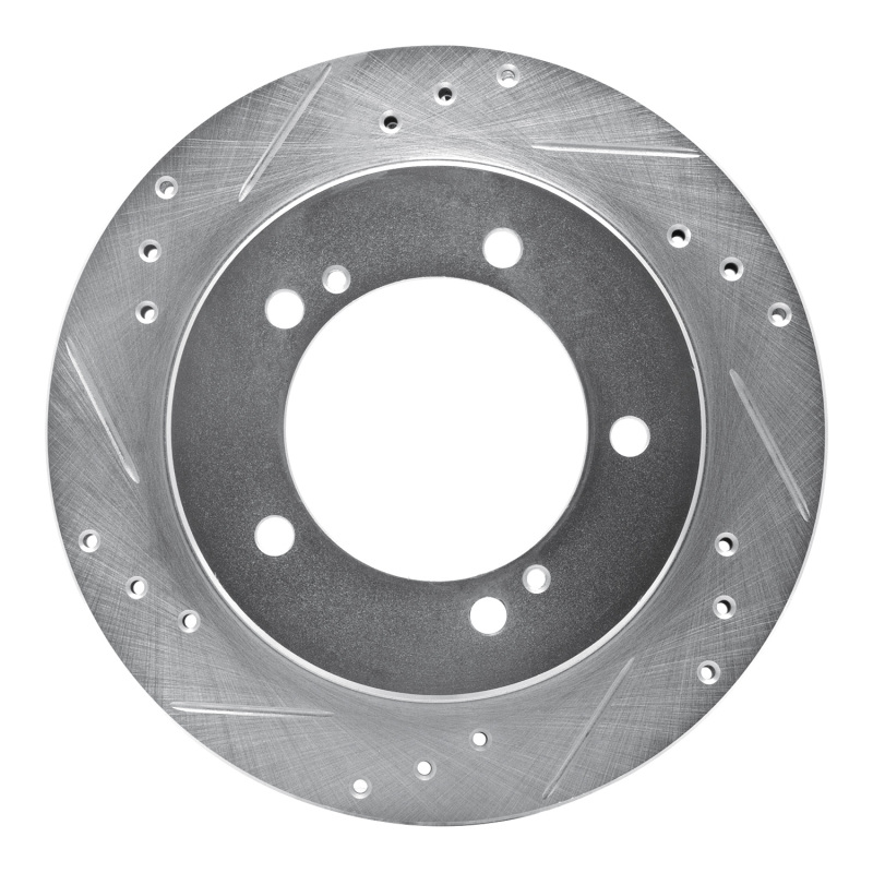 Picture of RNC Brake Rotor - Drill & Slot - R1 99-04 Chevrolet Tracker Front Left Drilled & Slotted Silver Brake Rotor rnc631-47060L