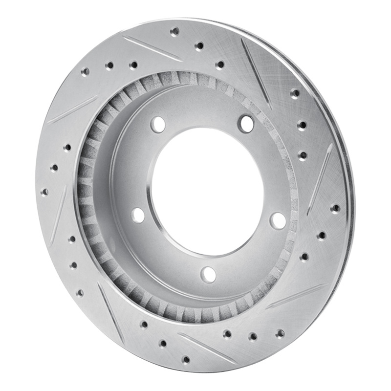 Picture of RNC Brake Rotor - Drill & Slot - R1 91-98 Chevrolet Tracker Front Left Drilled & Slotted Silver Brake Rotor rnc631-47059L