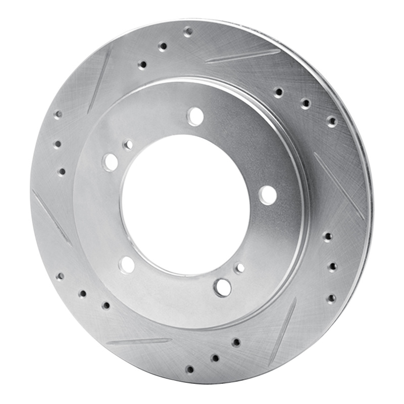 Picture of RNC Brake Rotor - Drill & Slot - R1 99-04 Chevrolet Tracker Front Left Drilled & Slotted Silver Brake Rotor rnc631-47060L