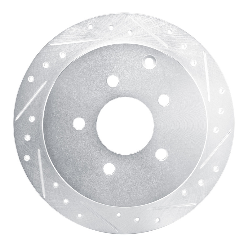 Picture of RNC Brake Rotor - Drill & Slot - R1 01-07 Buick Rendezvous Rear Right Drilled & Slotted Silver Brake Rotor rnc631-47068R