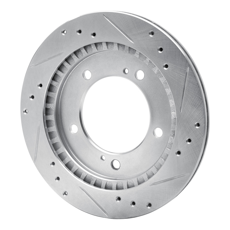 Picture of RNC Brake Rotor - Drill & Slot - R1 99-04 Chevrolet Tracker Front Left Drilled & Slotted Silver Brake Rotor rnc631-47060L