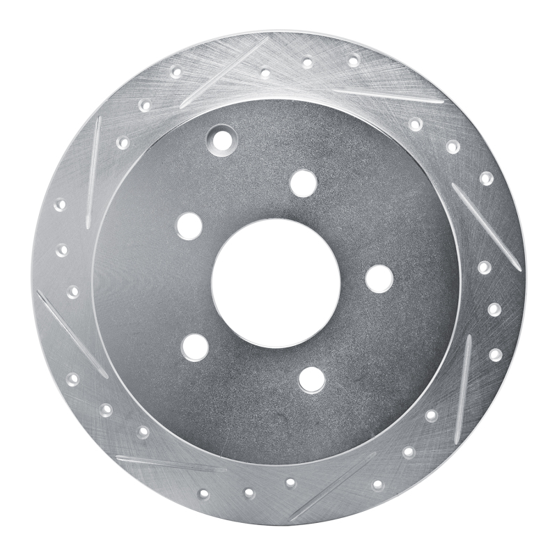 Picture of RNC Brake Rotor - Drill & Slot - R1 01-07 Buick Rendezvous Rear Left Drilled & Slotted Silver Brake Rotor rnc631-47068L