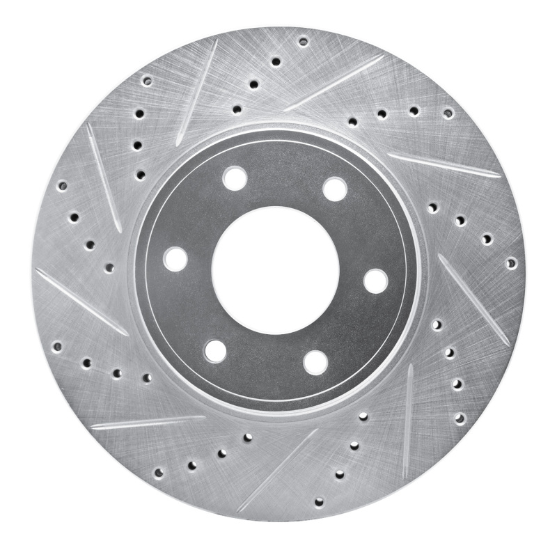 Picture of RNC Brake Rotor - Drill & Slot - R1 06-09 Chevrolet Trailblazer Front Left Drilled & Slotted Silver Brake Rotor rnc631-47069L