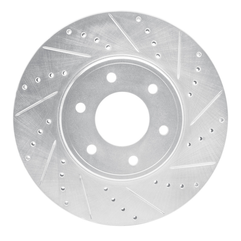 Picture of RNC Brake Rotor - Drill & Slot - R1 06-09 Chevrolet Trailblazer Front Right Drilled & Slotted Silver Brake Rotor rnc631-47069R
