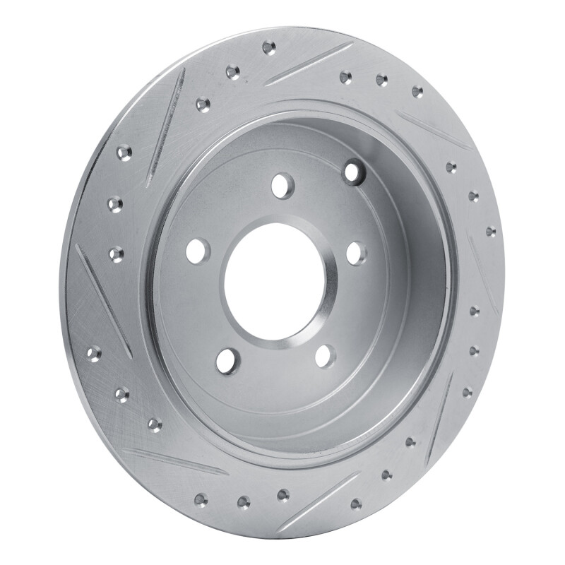 Picture of RNC Brake Rotor - Drill & Slot - R1 01-07 Buick Rendezvous Rear Right Drilled & Slotted Silver Brake Rotor rnc631-47068R