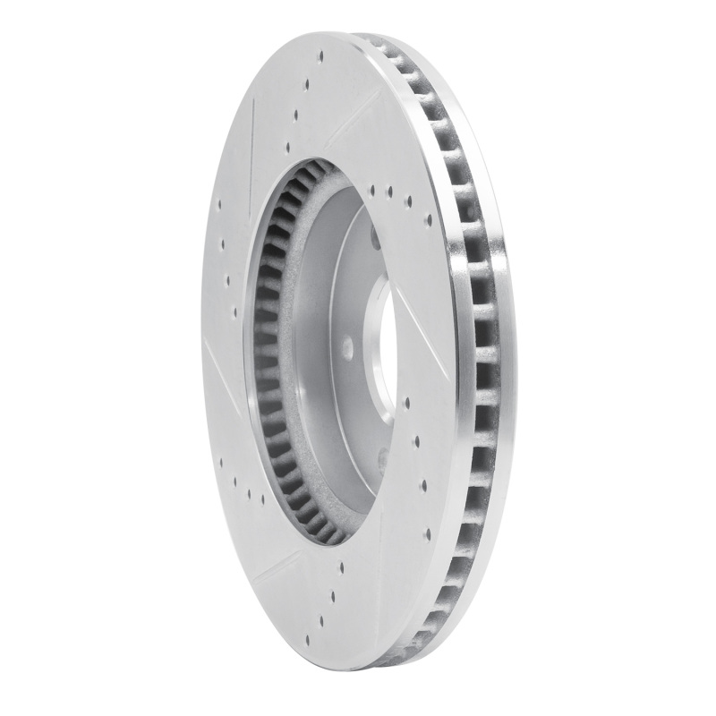 Picture of RNC Brake Rotor - Drill & Slot - R1 07-15 Chevrolet Equinox Front Right Drilled & Slotted Silver Brake Rotor rnc631-47070R
