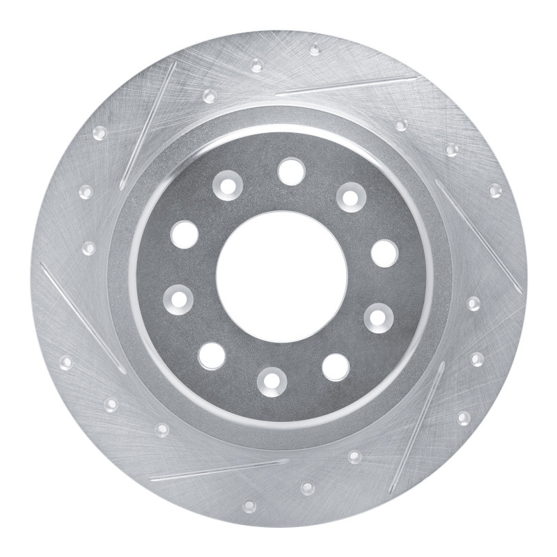 Picture of RNC Brake Rotor - Drill & Slot - R1 16-25 Buick LaCrosse Rear Left Drilled & Slotted Silver Brake Rotor rnc631-47075L