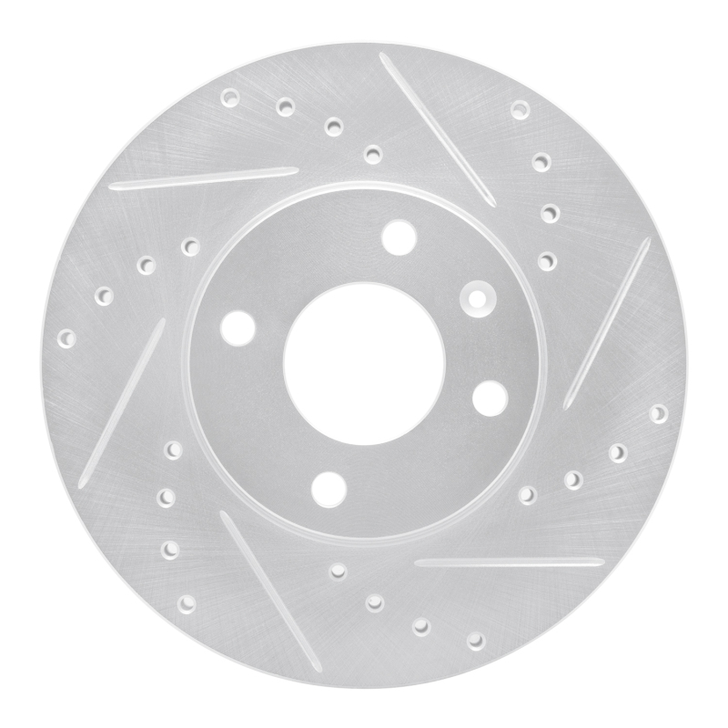 Picture of RNC Brake Rotor - Drill & Slot - R1 16-22 Chevrolet SPARK (USA/Canada) Front Right Drilled & Slotted Silver Brake Rotor rnc631-47076R
