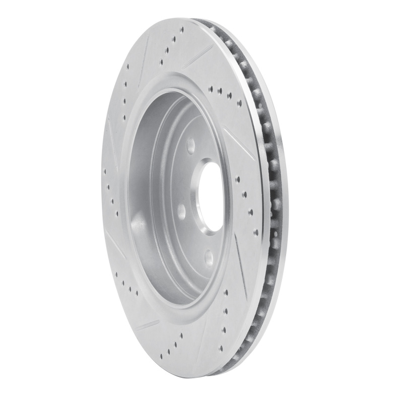 Picture of RNC Brake Rotor - Drill & Slot - R1 16-24 Cadillac ATS Rear Right Drilled & Slotted Silver Brake Rotor rnc631-47074R