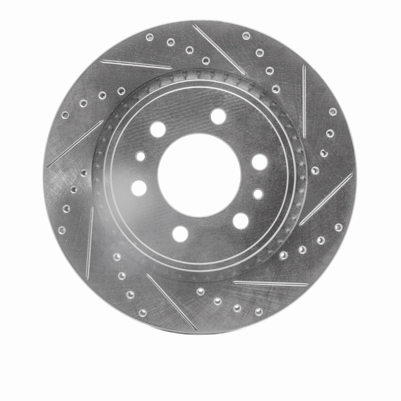 Picture of RNC Brake Rotor - Drill & Slot - R1 19-25 Cadillac Escalade Front Right Drilled & Slotted Silver Brake Rotor rnc631-47086R