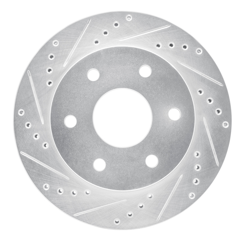 Picture of RNC Brake Rotor - Drill & Slot - R1 21-22 Chevrolet Colorado Front Left Drilled & Slotted Silver Brake Rotor rnc631-47087L