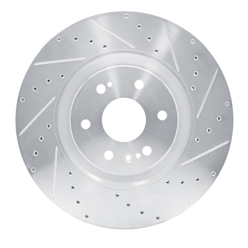 Picture of RNC Brake Rotor - Drill & Slot - R1 21-25 Cadillac Escalade Front Right Drilled & Slotted Silver Brake Rotor rnc631-47091R