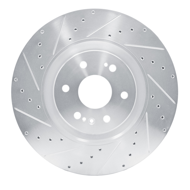 Picture of RNC Brake Rotor - Drill & Slot - R1 21-25 Cadillac Escalade ESV Front Left Drilled & Slotted Silver Brake Rotor rnc631-47091L