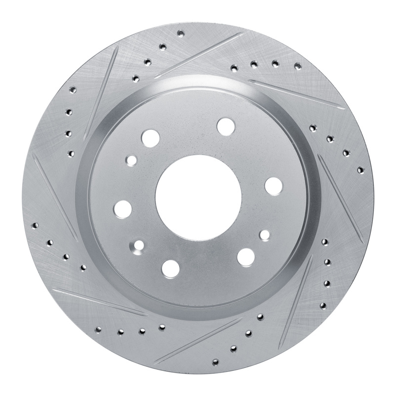 Picture of RNC Brake Rotor - Drill & Slot - R1 23-25 Chevrolet Colorado Rear Left Drilled & Slotted Silver Brake Rotor rnc631-47093L