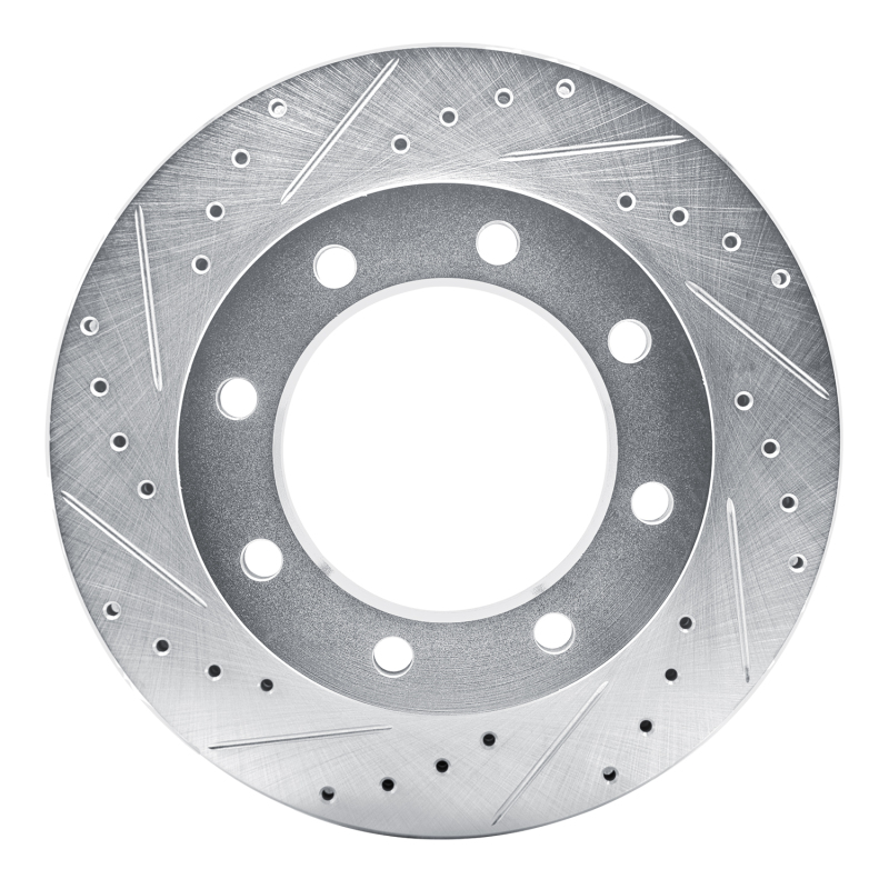 Picture of RNC Brake Rotor - Drill & Slot - R1 77-00 Chevrolet V30 & V3500 Pickup Front Left Drilled & Slotted Silver Brake Rotor rnc631-48003L
