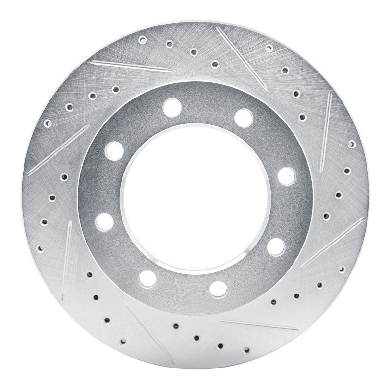 Picture of RNC Brake Rotor - Drill & Slot - R1 77-00 Chevrolet V30 & V3500 Pickup Front Right Drilled & Slotted Silver Brake Rotor rnc631-48003R