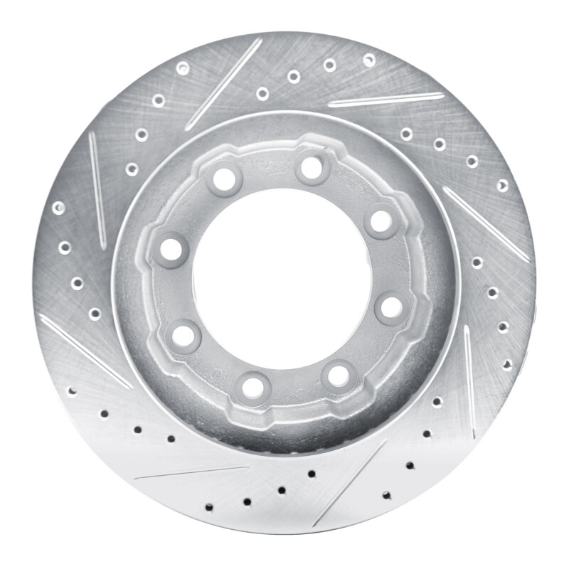 Picture of RNC Brake Rotor - Drill & Slot - R1 77-00 Chevrolet V30 & V3500 Pickup Front Right Drilled & Slotted Silver Brake Rotor rnc631-48003R