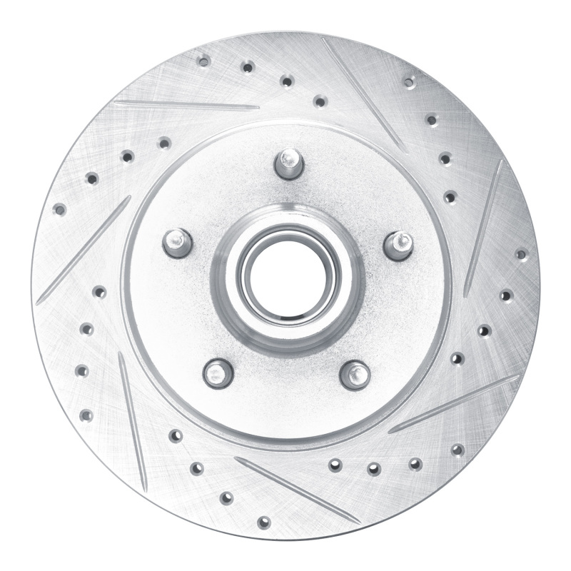 Picture of RNC Brake Rotor - Drill & Slot - R1 90-02 Chevrolet ASTRO Front Right Drilled & Slotted Silver Brake Rotor rnc631-48015R