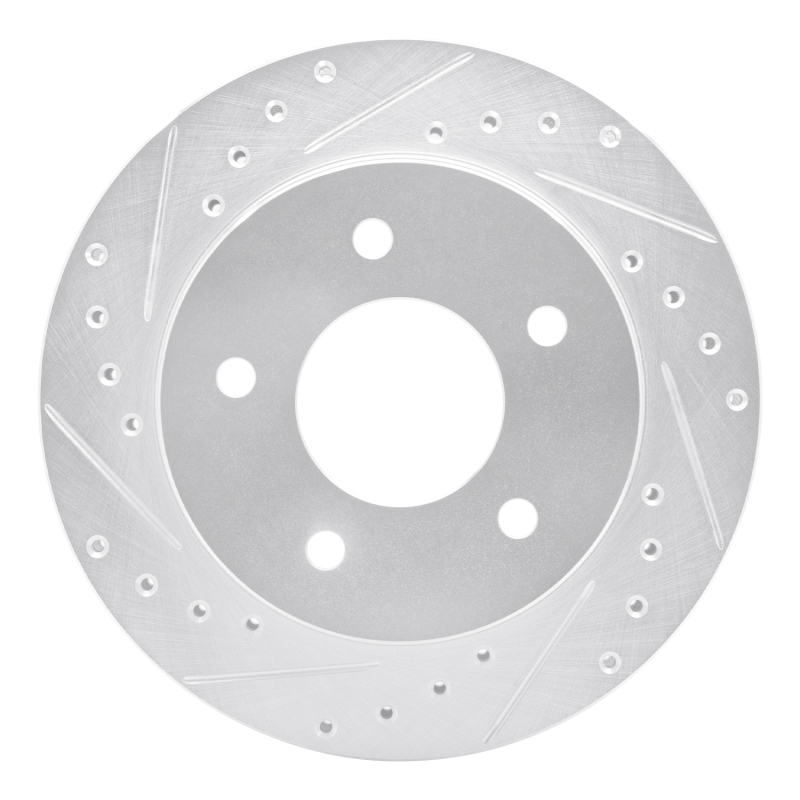 Picture of RNC Brake Rotor - Drill & Slot - R1 90-02 Chevrolet ASTRO Front Left Drilled & Slotted Silver Brake Rotor rnc631-48019L