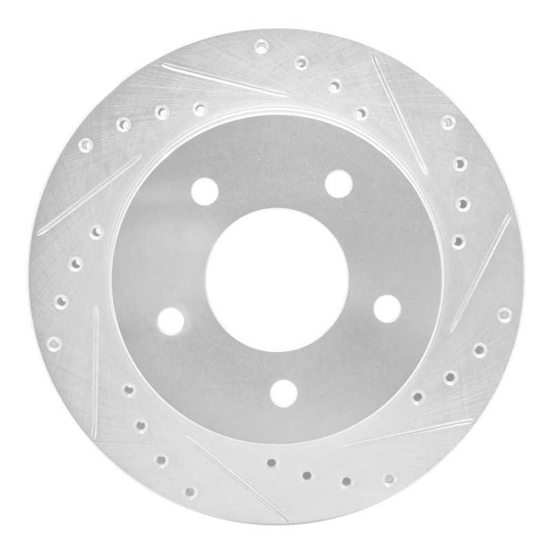 Picture of RNC Brake Rotor - Drill & Slot - R1 90-02 Chevrolet ASTRO Front Right Drilled & Slotted Silver Brake Rotor rnc631-48019R