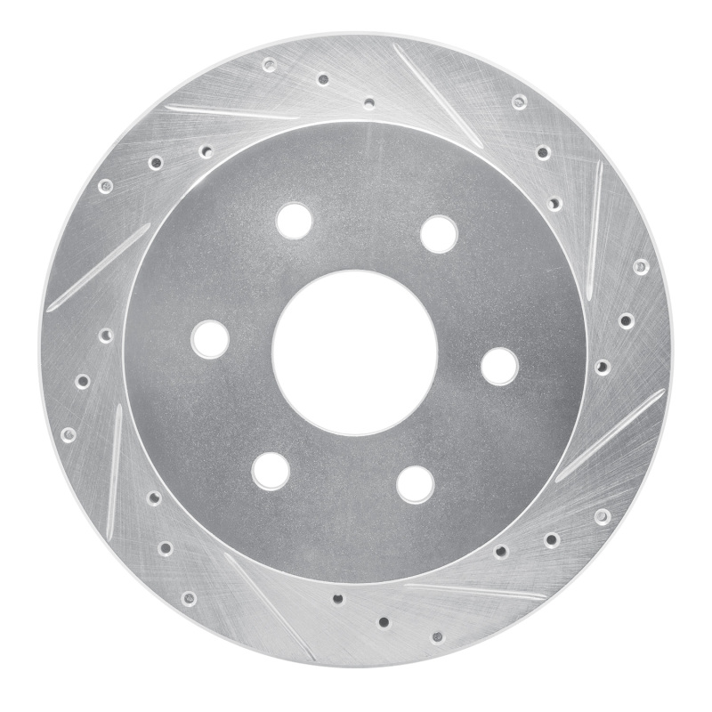 Picture of RNC Brake Rotor - Drill & Slot - R1 03-05 Chevrolet Express 2500 Rear Right Drilled & Slotted Silver Brake Rotor rnc631-48047R