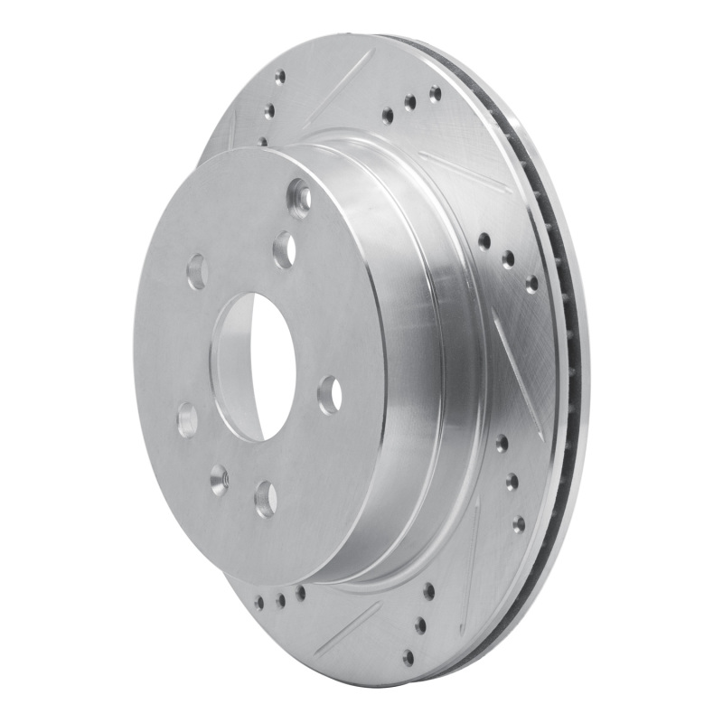 Picture of RNC Brake Rotor - Drill & Slot - R1 10-17 Chevrolet Equinox Rear Left Drilled & Slotted Silver Brake Rotor rnc631-48058L