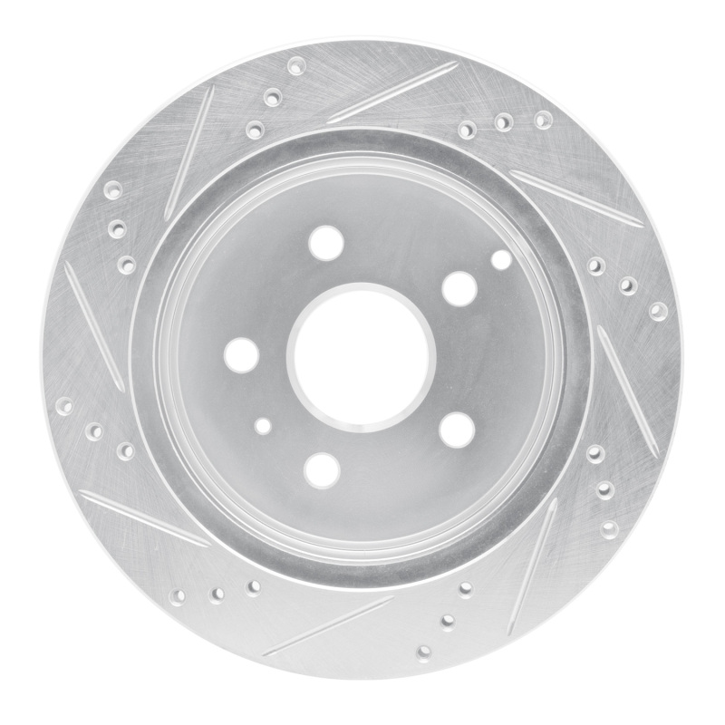 Picture of RNC Brake Rotor - Drill & Slot - R1 10-17 Chevrolet Equinox Rear Right Drilled & Slotted Silver Brake Rotor rnc631-48058R
