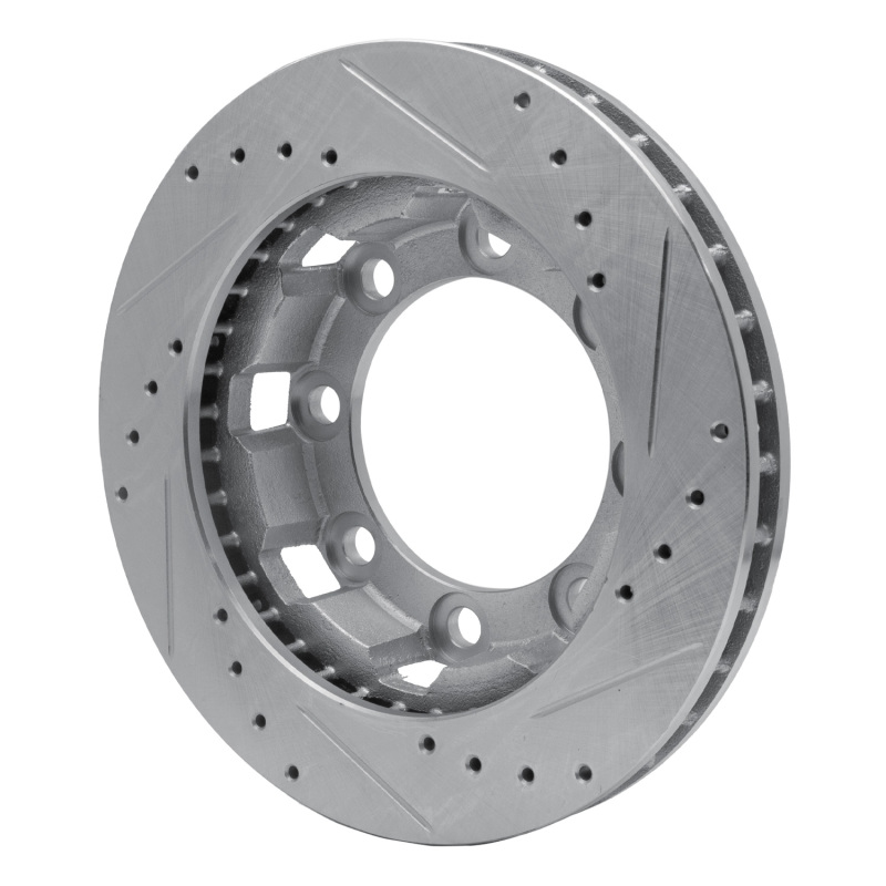 Picture of RNC Brake Rotor - Drill & Slot - R1 71-91 Chevrolet K20 Pickup Front Left Drilled & Slotted Silver Brake Rotor rnc631-48064L