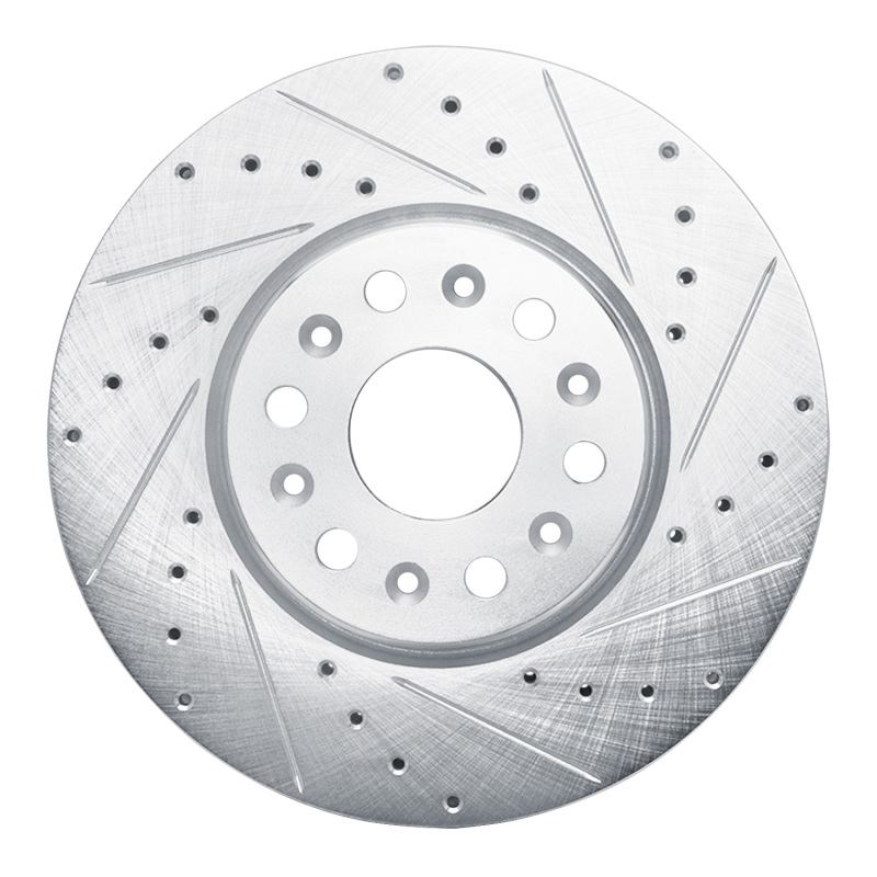 Picture of RNC Brake Rotor - Drill & Slot - R1 17-25 Buick Enclave Front Right Drilled & Slotted Silver Brake Rotor rnc631-48090R