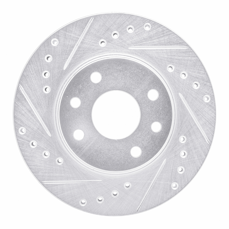 Picture of RNC Brake Rotor - Drill & Slot - R1 90-93 Asuna SUNFIRE Front Left Drilled & Slotted Silver Brake Rotor rnc631-50000L
